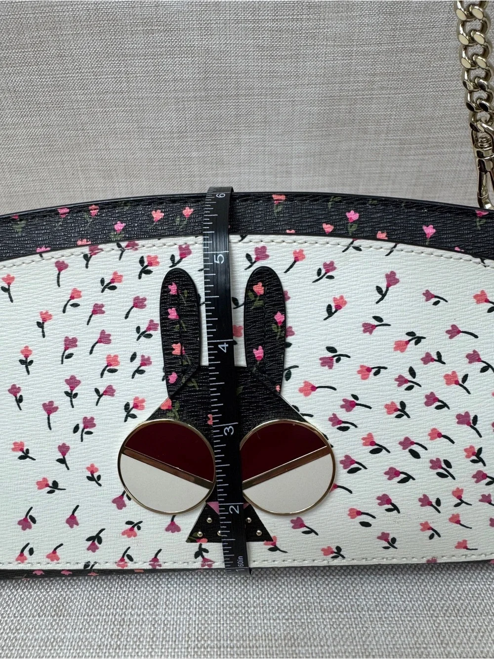 kate spade Black and White Floral Crossbody with Pink Accents